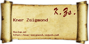 Kner Zsigmond névjegykártya